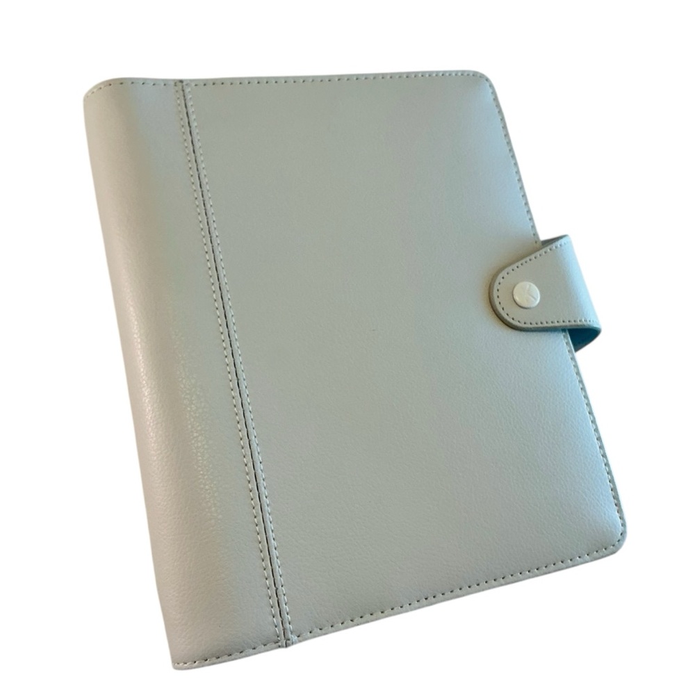 Kikki.k Signature Planner Leather A5 Large GRAY with White Rings, Agenda